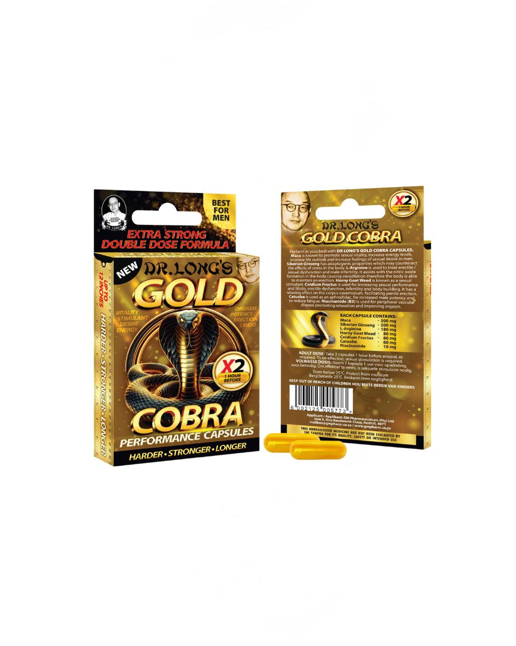 Dr Longs Gold Cobra Capsules Pack Of 2