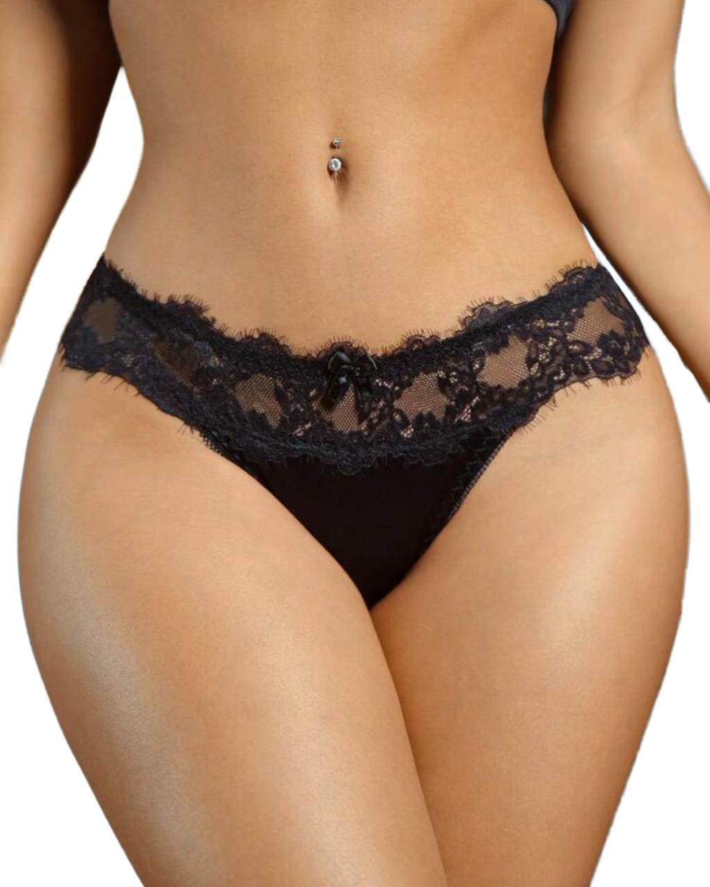 Midnight Whisper Lace Panty – Barely-There Seduction