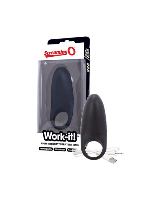 The Screaming O – Work-it! Vibrating Ring Black